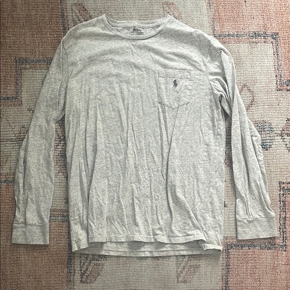 Polo by Ralph Lauren Light Gray Long Sleeve Shirt